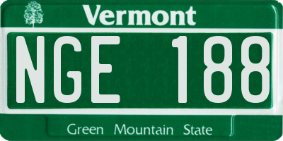 VT license plate NGE188