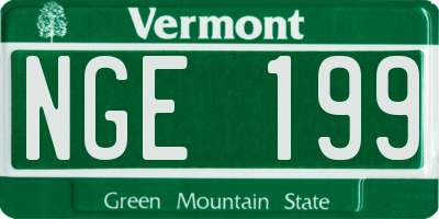 VT license plate NGE199