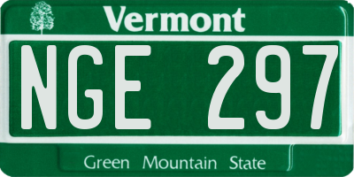 VT license plate NGE297