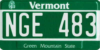 VT license plate NGE483