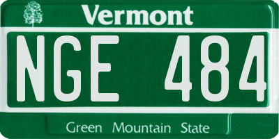 VT license plate NGE484