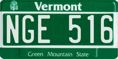 VT license plate NGE516