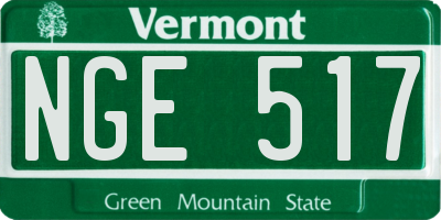 VT license plate NGE517