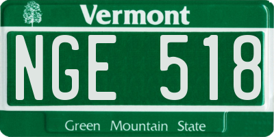 VT license plate NGE518
