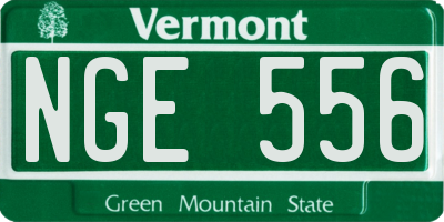 VT license plate NGE556