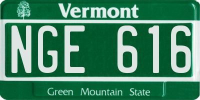 VT license plate NGE616