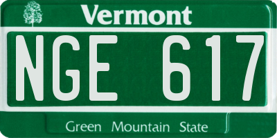 VT license plate NGE617