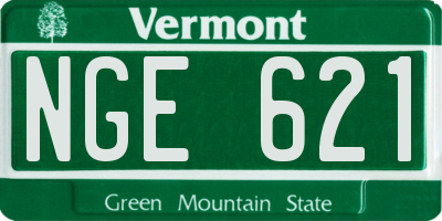 VT license plate NGE621