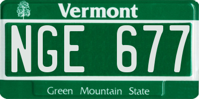 VT license plate NGE677