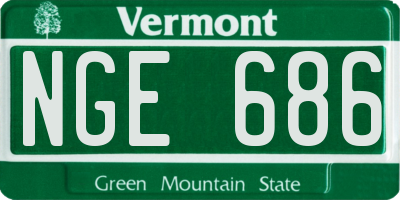 VT license plate NGE686