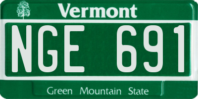 VT license plate NGE691