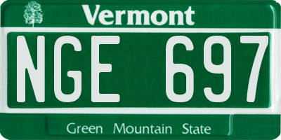 VT license plate NGE697