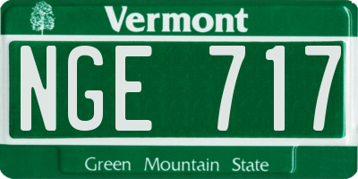 VT license plate NGE717