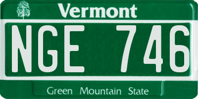 VT license plate NGE746