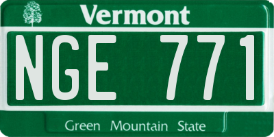 VT license plate NGE771