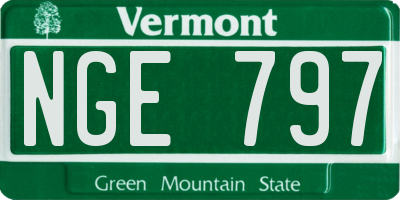 VT license plate NGE797