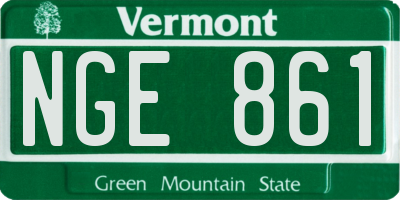 VT license plate NGE861