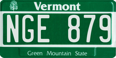 VT license plate NGE879