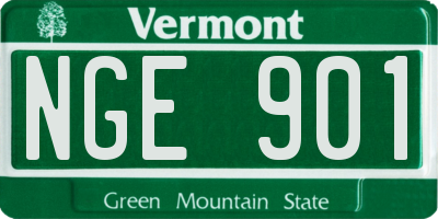 VT license plate NGE901
