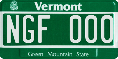 VT license plate NGF000