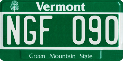 VT license plate NGF090