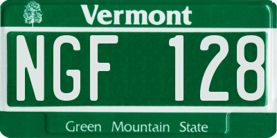 VT license plate NGF128