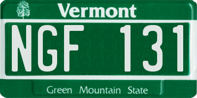 VT license plate NGF131
