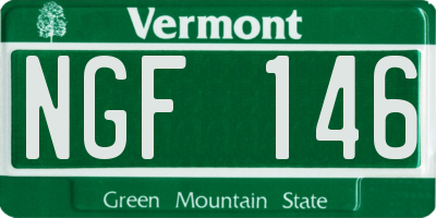 VT license plate NGF146