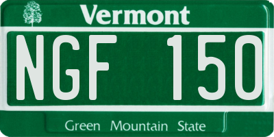 VT license plate NGF150