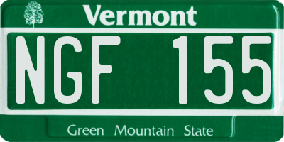 VT license plate NGF155