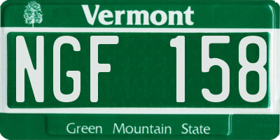 VT license plate NGF158