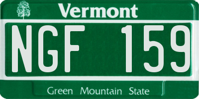 VT license plate NGF159