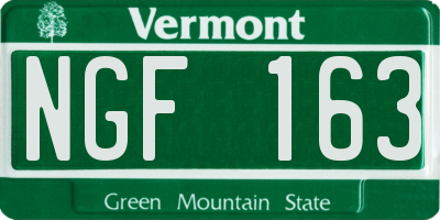 VT license plate NGF163
