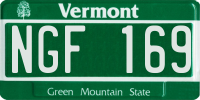 VT license plate NGF169