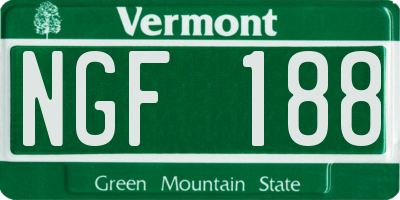 VT license plate NGF188