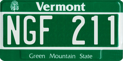 VT license plate NGF211
