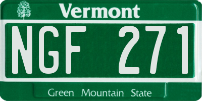 VT license plate NGF271