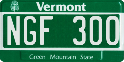 VT license plate NGF300