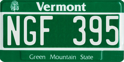 VT license plate NGF395