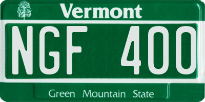 VT license plate NGF400
