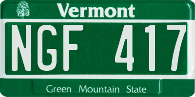 VT license plate NGF417