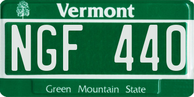 VT license plate NGF440