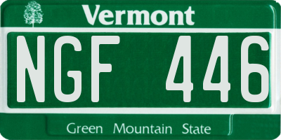 VT license plate NGF446