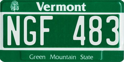 VT license plate NGF483