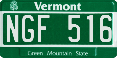 VT license plate NGF516