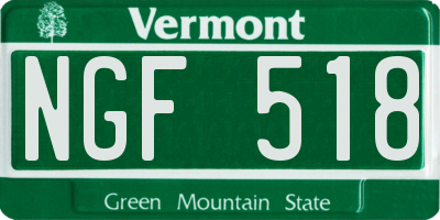 VT license plate NGF518