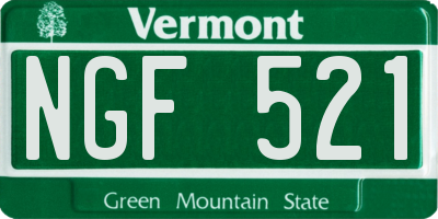 VT license plate NGF521