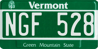 VT license plate NGF528