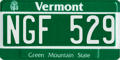 VT license plate NGF529
