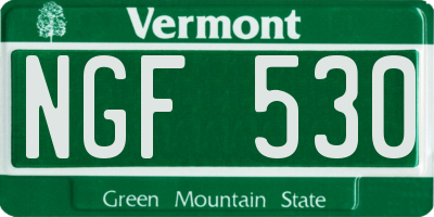 VT license plate NGF530